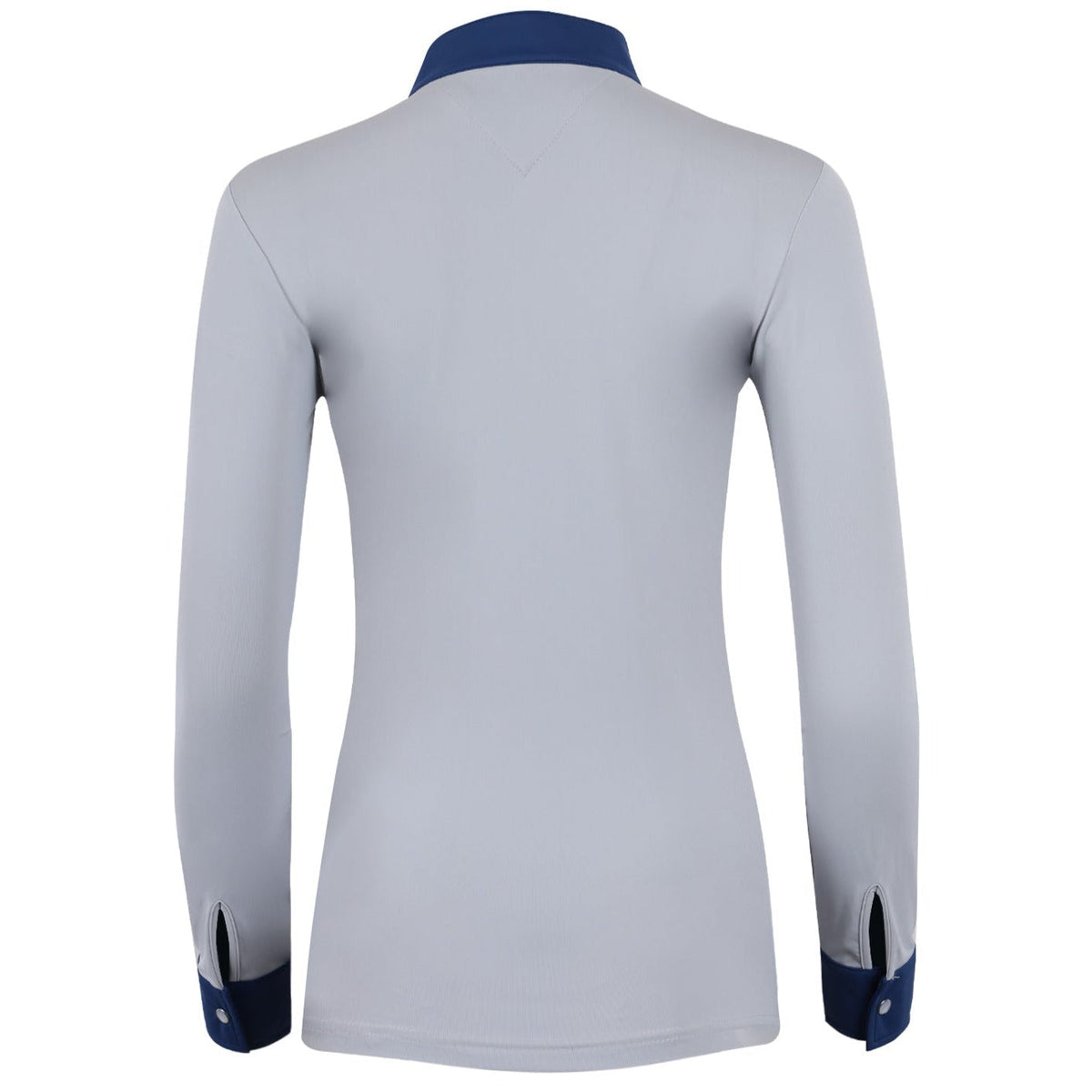 Halter Ego - Roxana - French Gray & Cadet Blue Long Sleeve Riding Shirt