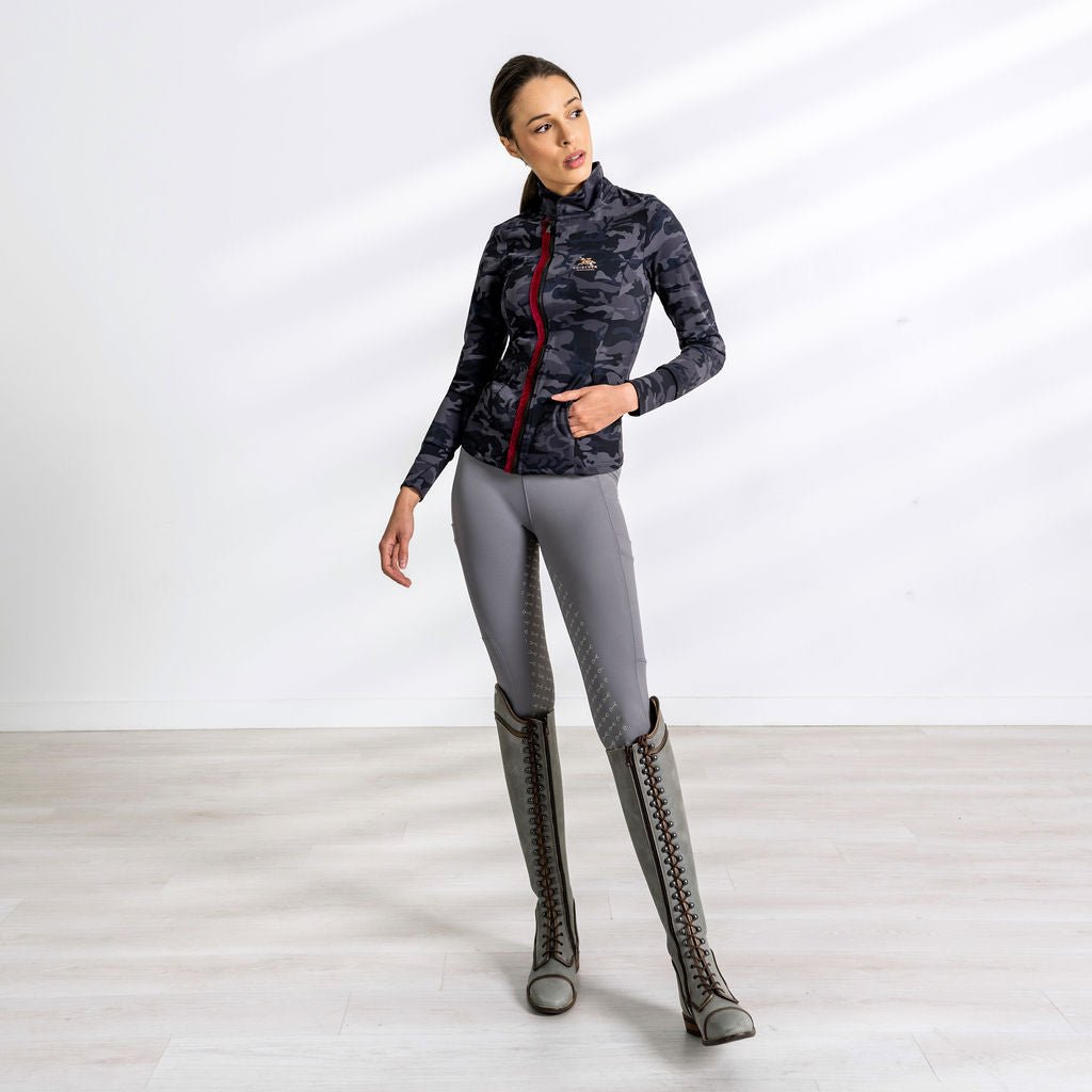 Uniqcorn Exceptionnel Hi-Rise Equestrian Tights "Shady Gray" - Full Seat