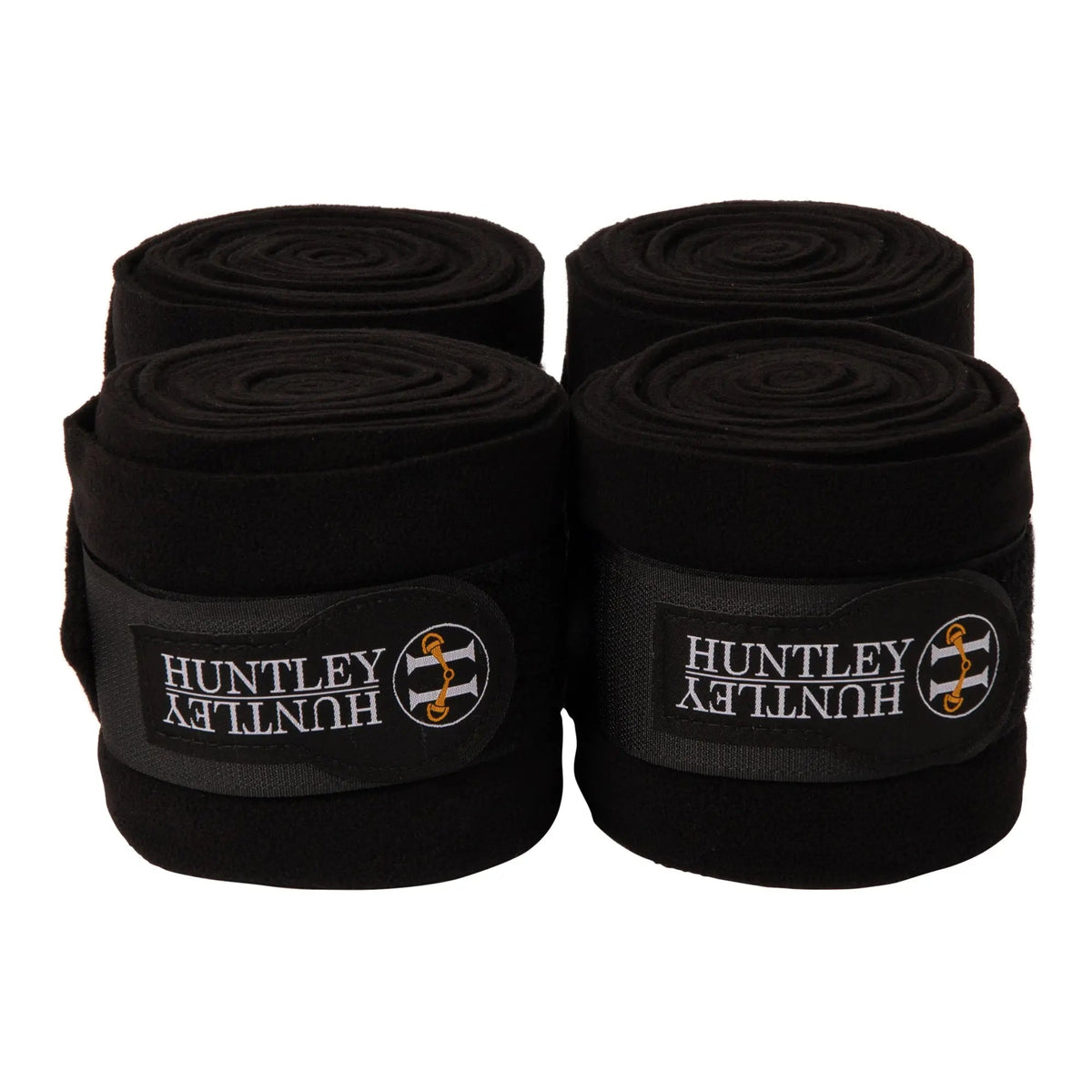 Huntley Equestrian - Polo Fleece Wraps - Set of 4, Black