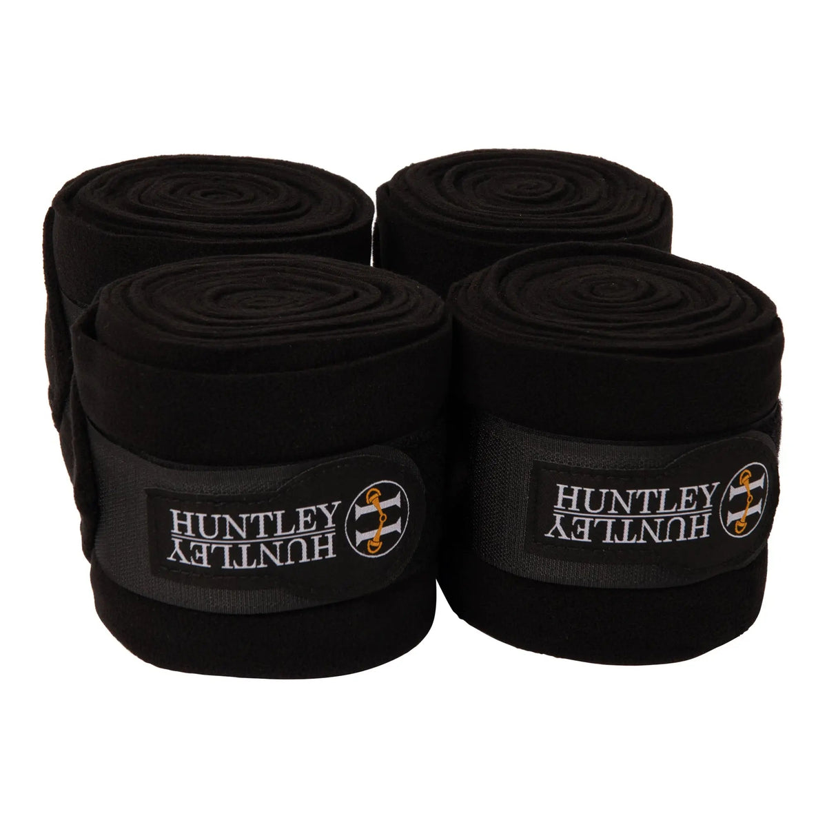 Huntley Equestrian - Polo Fleece Wraps - Set of 4, Black
