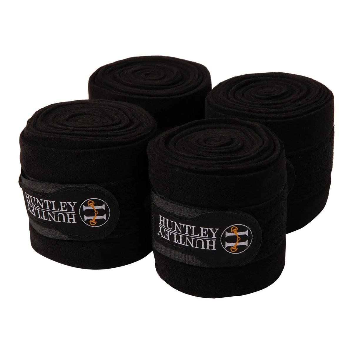 Huntley Equestrian - Polo Fleece Wraps - Set of 4, Black