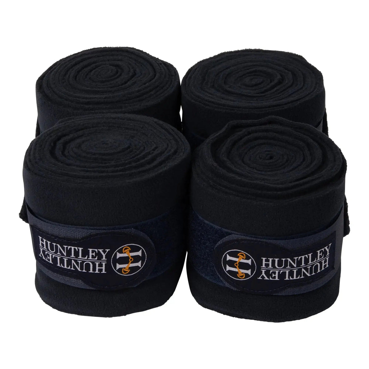 Huntley Equestrian - Polo Fleece Wraps - Set of 4, Black
