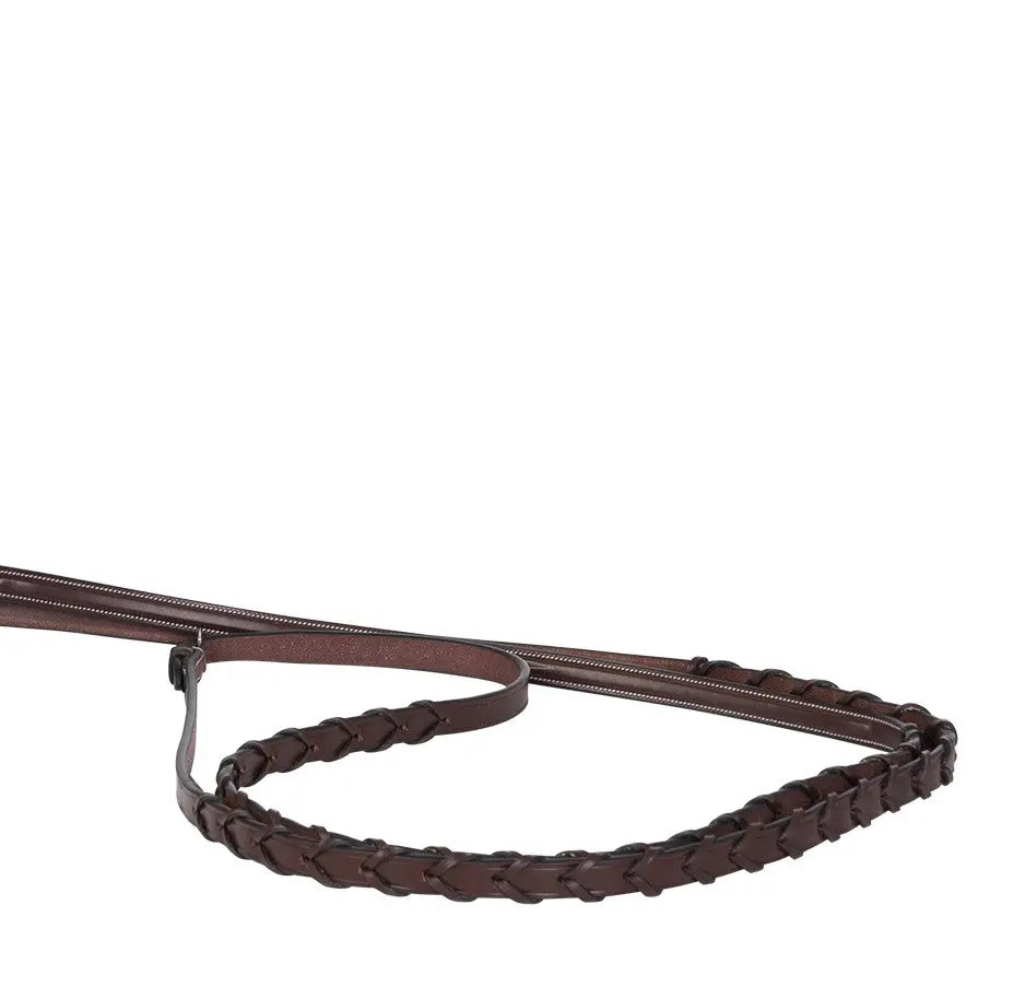 Huntley Equestrian Sedgwick Fancy Stitched Square Raised Laced Reins