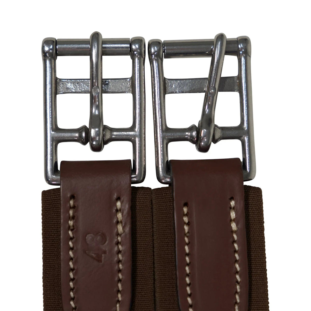 Huntley Equestrian - Sedgwick Leather Fancy Stitched Padded Leather Contour Shaped Girth with Double End Elastic