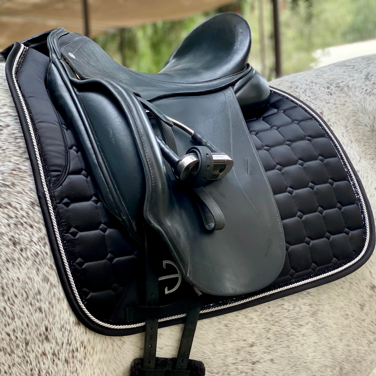 Halter Ego - Satin Classic Dressage Saddle Pad - Ebony