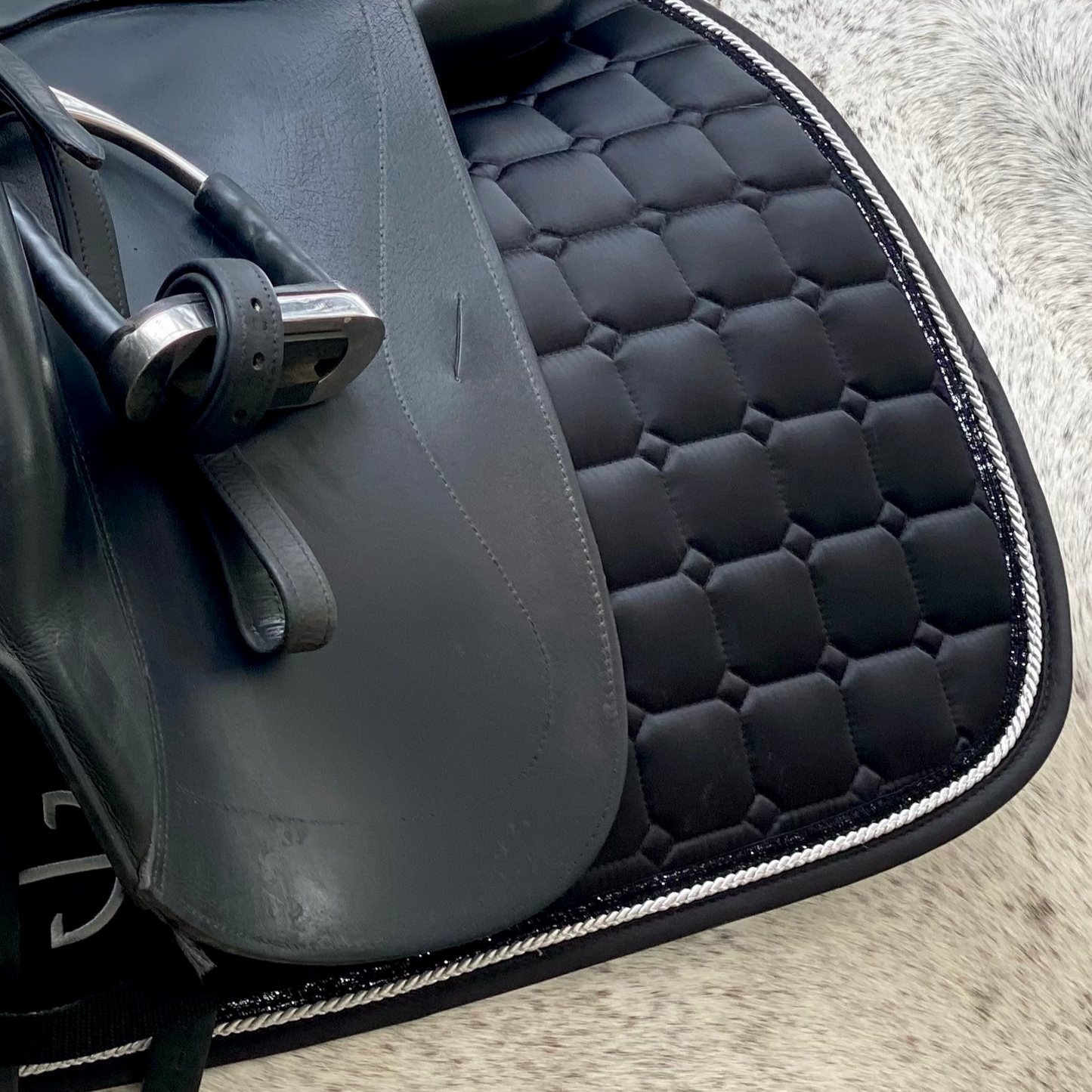 Halter Ego - Satin Classic Dressage Saddle Pad - Ebony