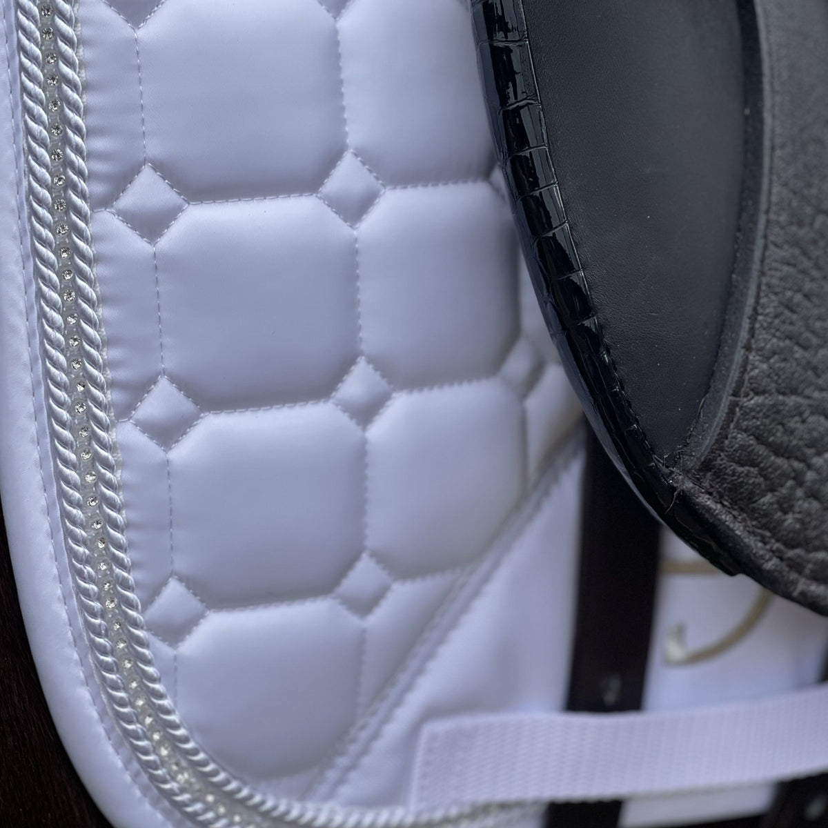 Halter Ego - Satin Classic Dressage Saddle Pad - White