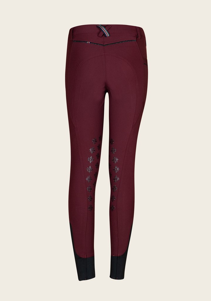 Espoir - Inspire Burgundy Knee Patch Bamboo Breeches