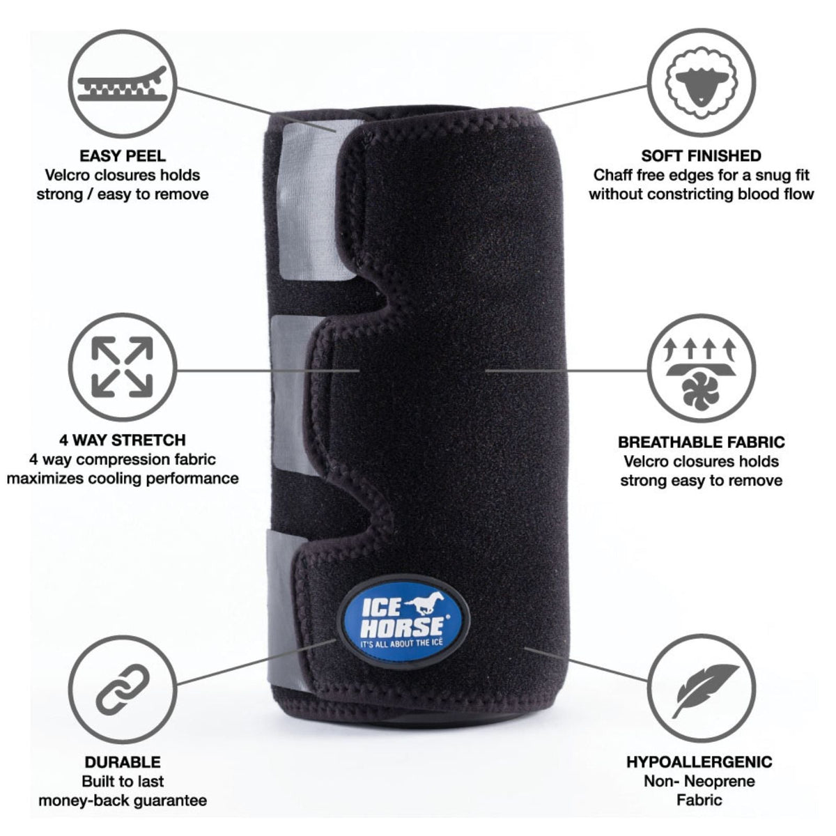 Ice Horse - Knee to Ankle Wraps with Suspender Strap