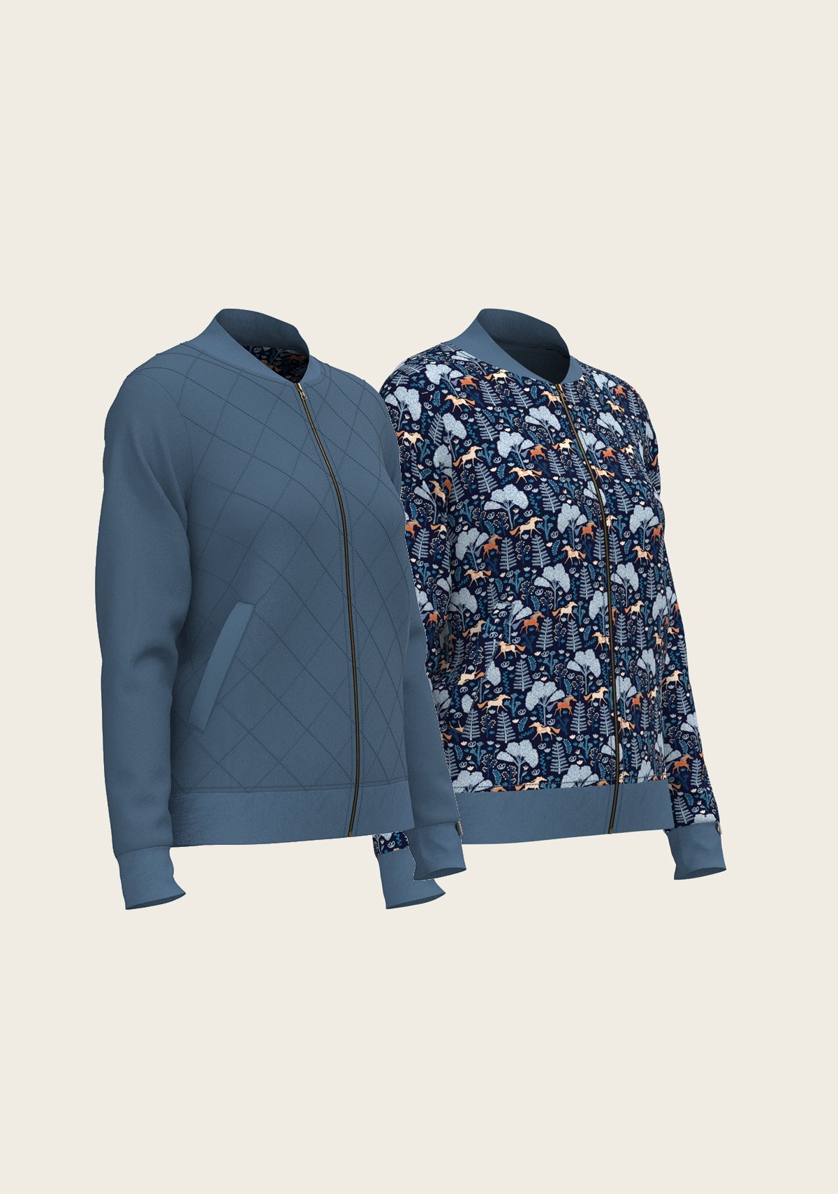 Espoir - Mid Blue Forest Reversible Jacket