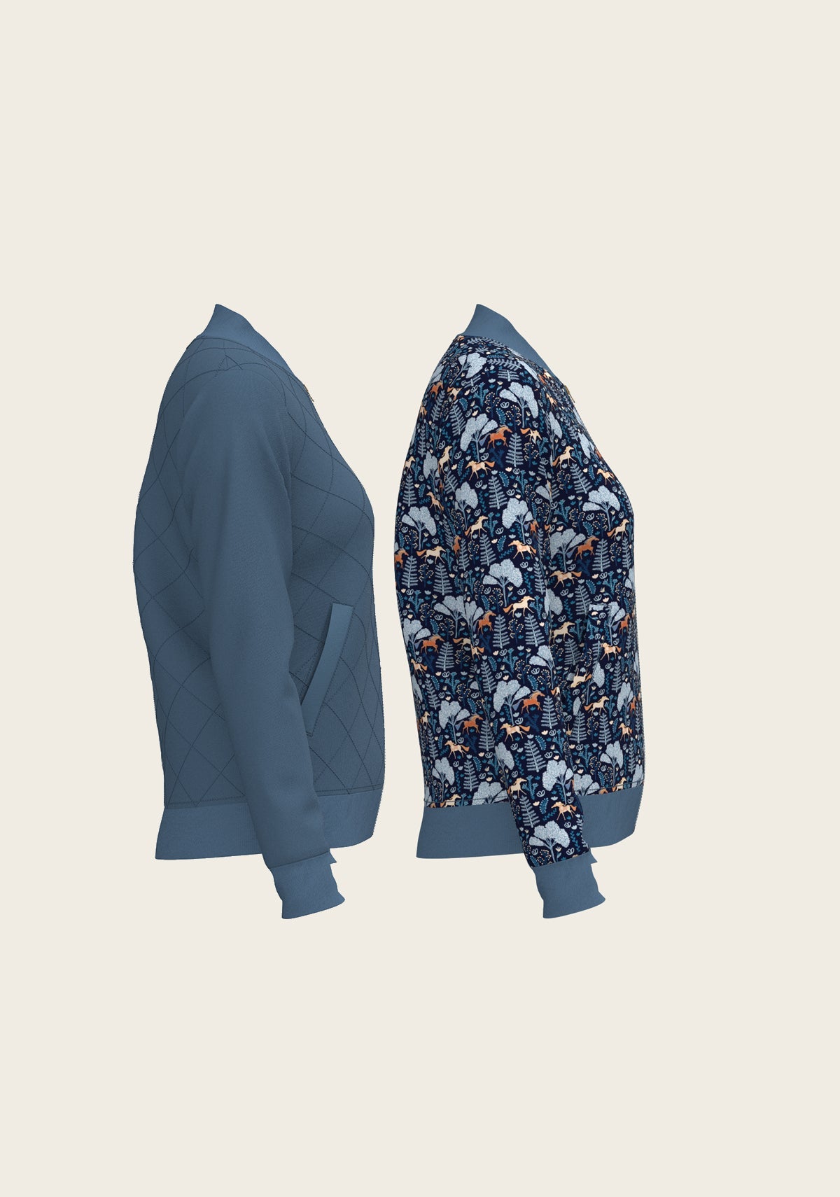 Espoir - Mid Blue Forest Reversible Jacket