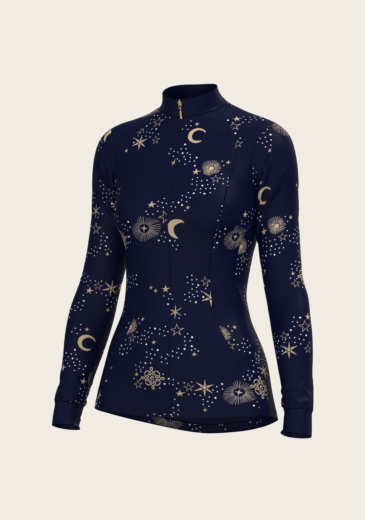 Espoir - Stars on Navy Quarter Zip Sun Shirt