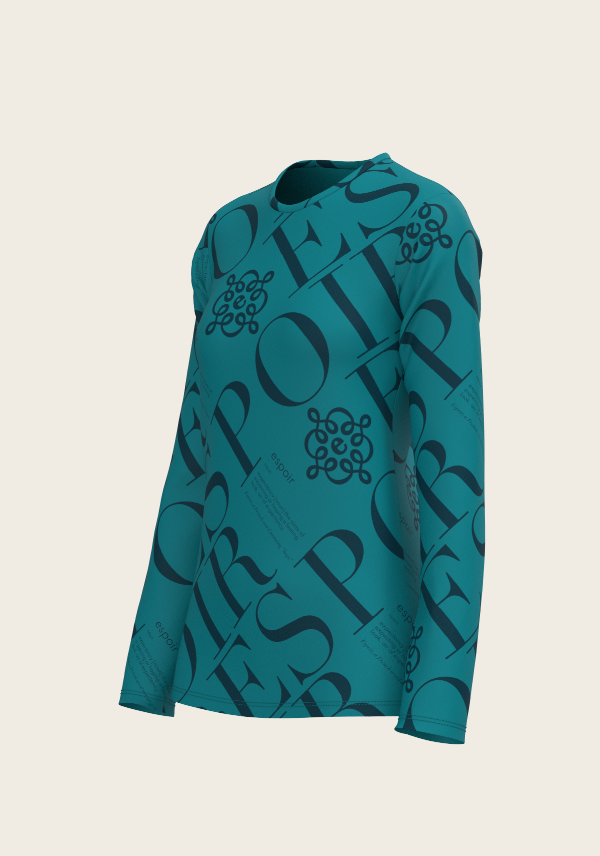 ESPOIR Teal Long Sleeve Sport T-Shirt