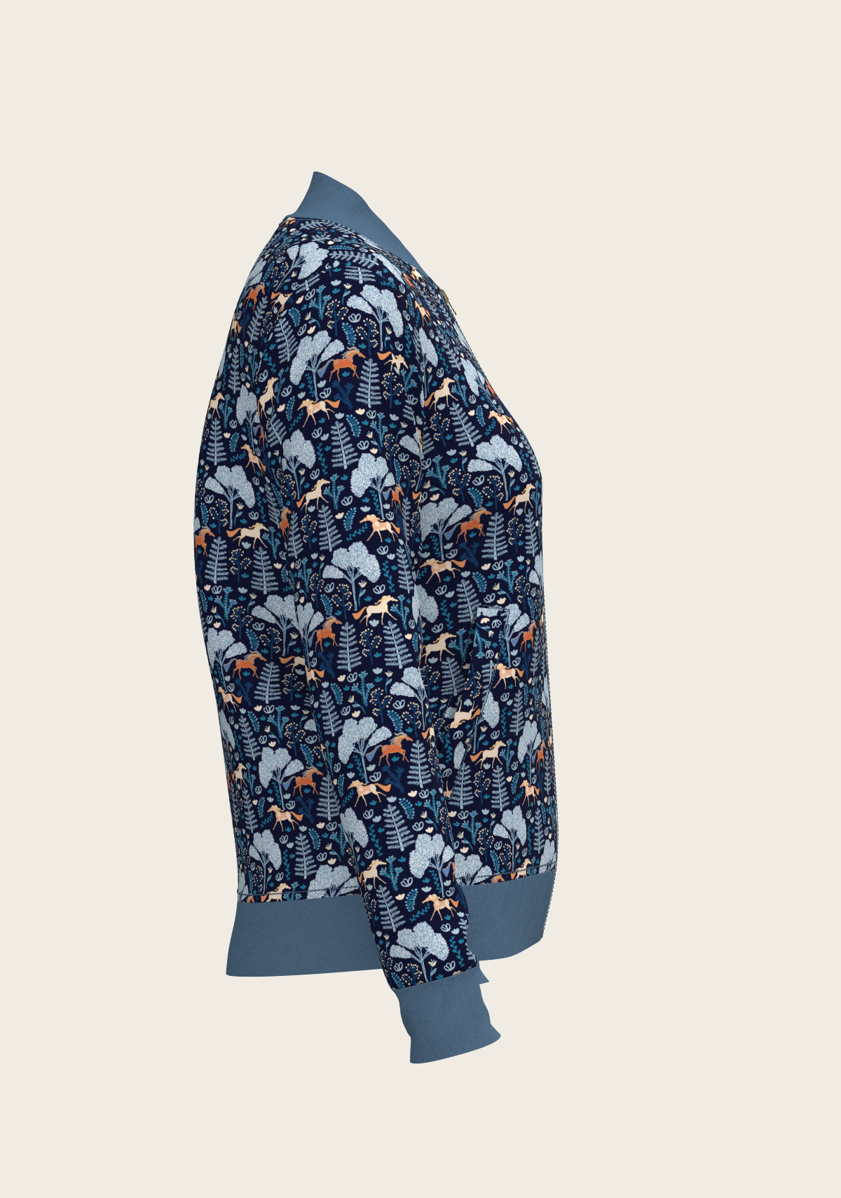 Espoir - Mid Blue Forest Reversible Jacket