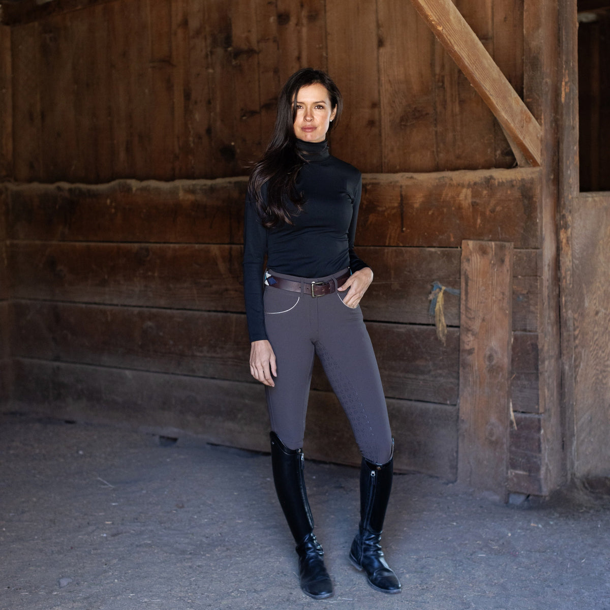 Halter Ego - Evolution Full Seat Breeches - Demitasse - HIGH WAIST