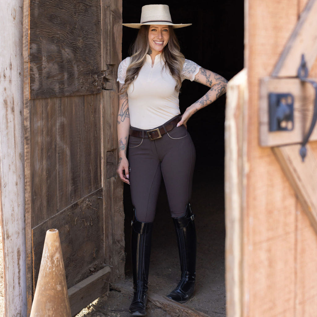 Halter Ego - Evolution Full Seat Breeches - Demitasse - MID WAIST