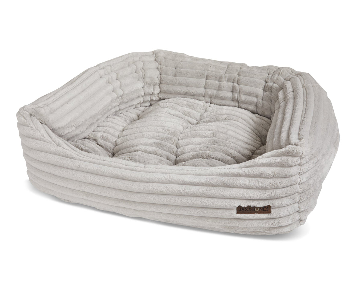 Jax & Bones - Luna Grey Napper Dog Bed with Bolsters