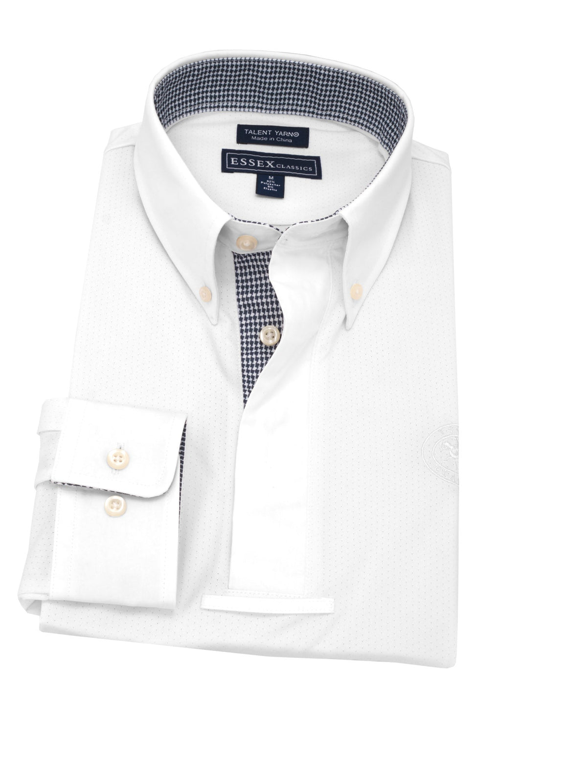 Essex Classics - Men's Talent Yarn Houndstooth Long Sleeve Show Shirt