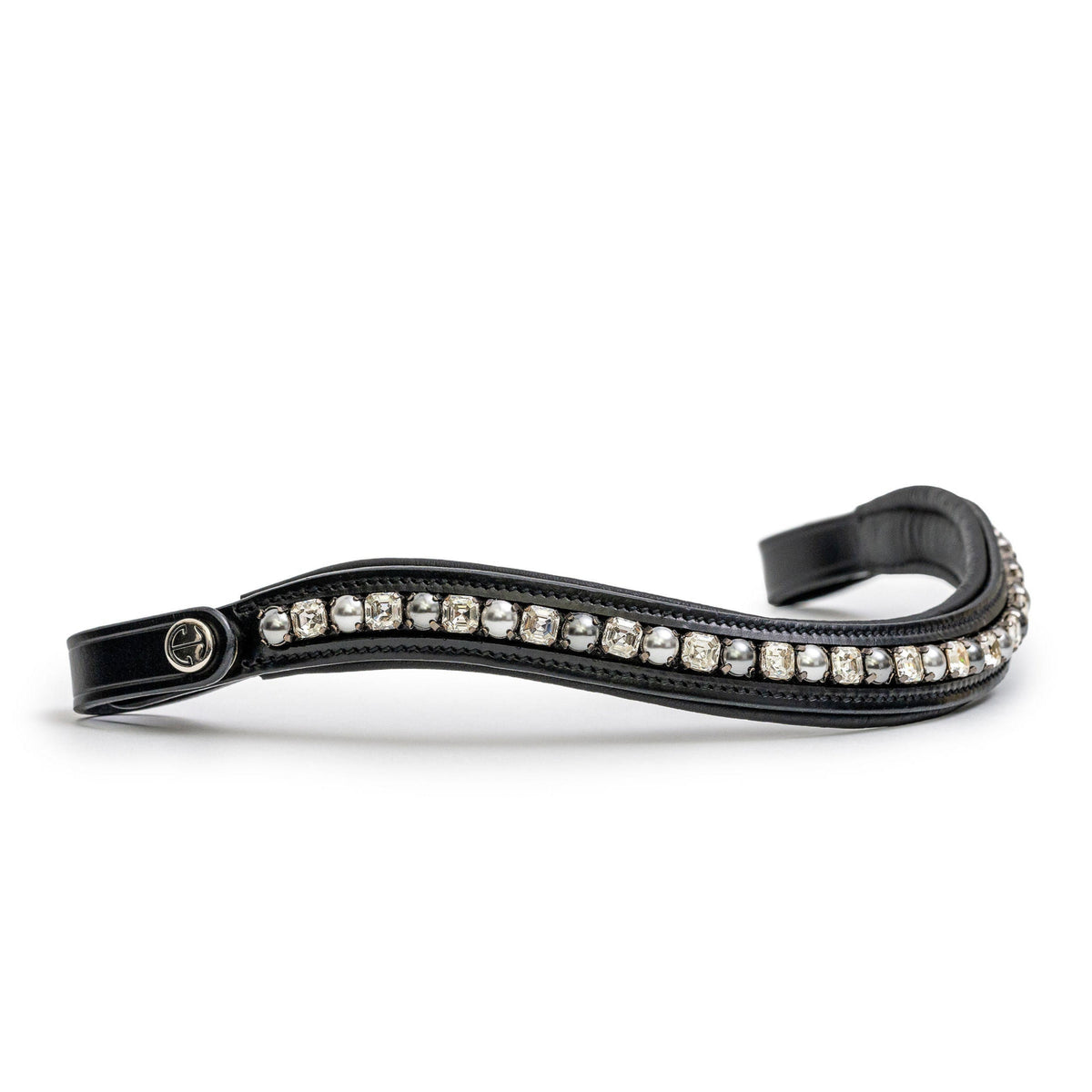 Halter Ego - Brixton Non-Patent Black Leather Double Bridle - UPDATED DESIGN