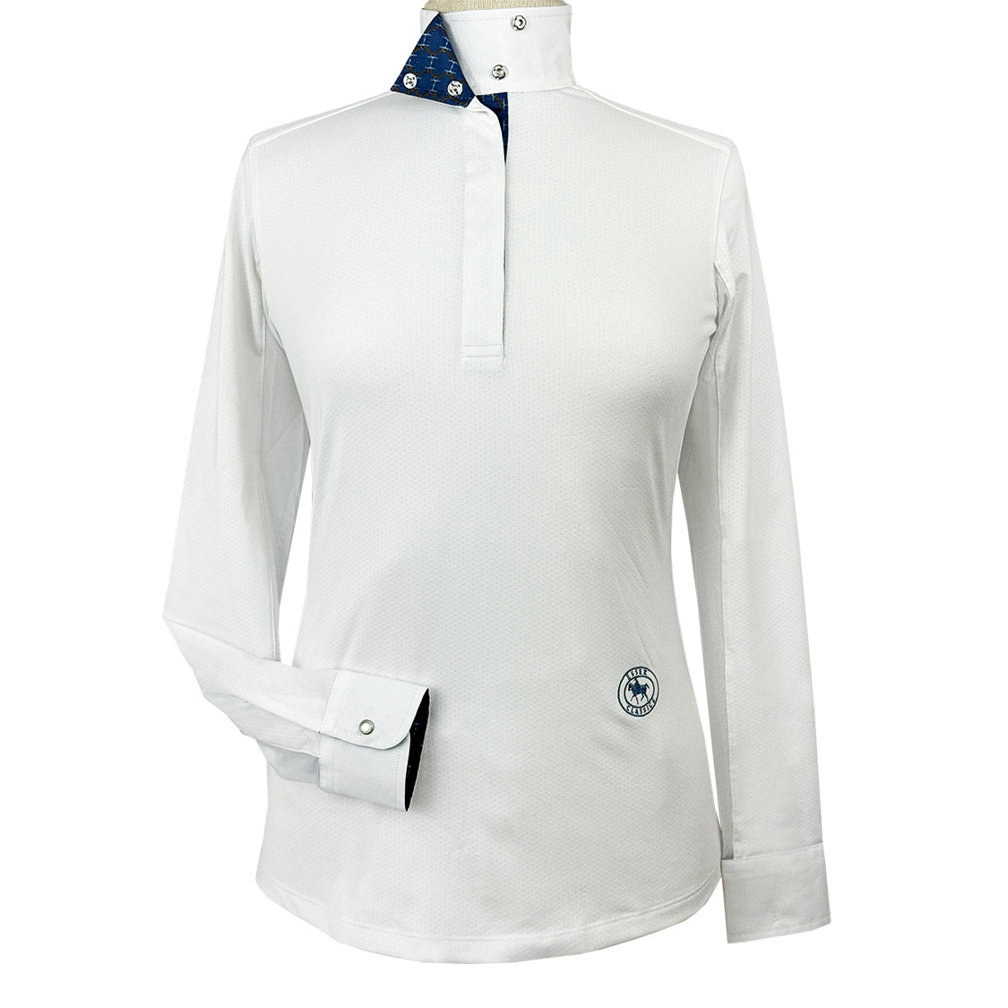 Essex Classics - Braided Reins & Bits Girls Talent Yarn Wrap Collar Long Sleeve Show Shirt