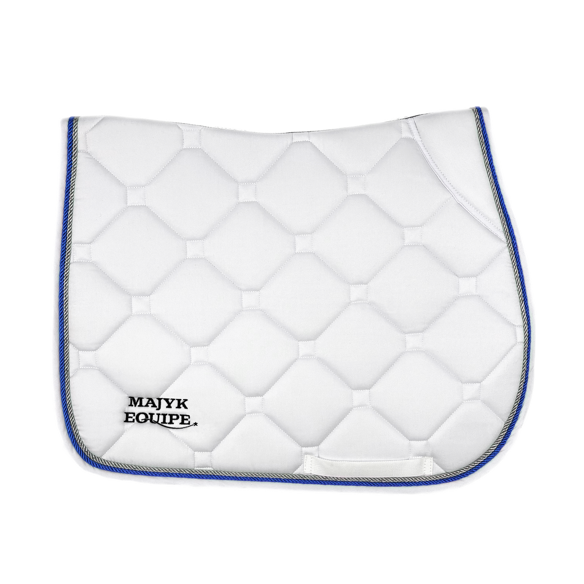 Majyk Equipe - White Classica Cotton Euro Saddle pad