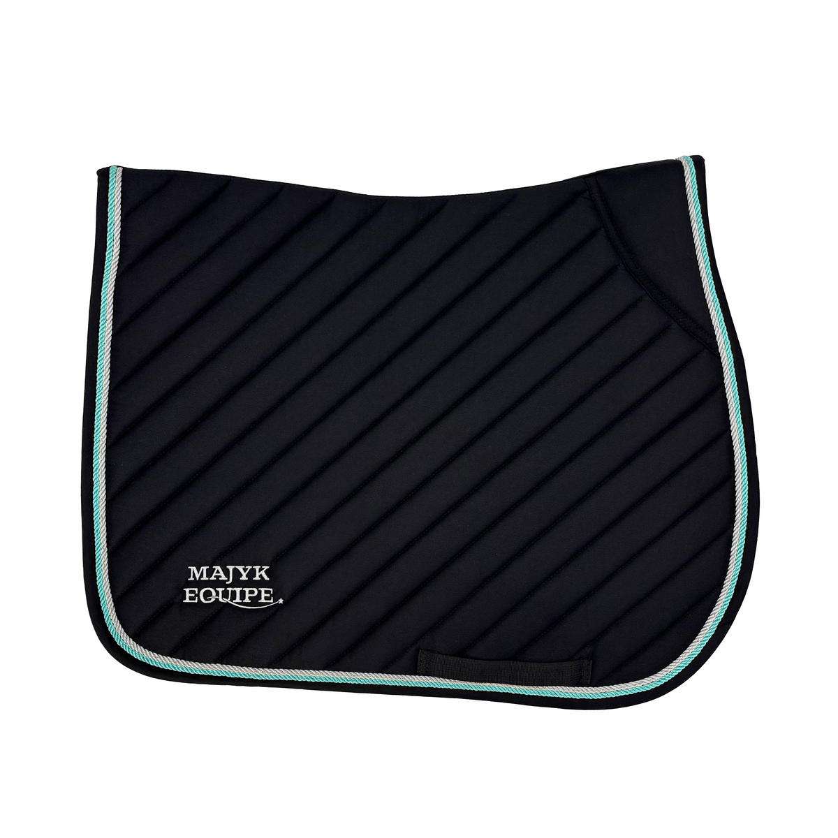 Majyk Equipe - Black Cotton Oblique Euro Saddle Pad