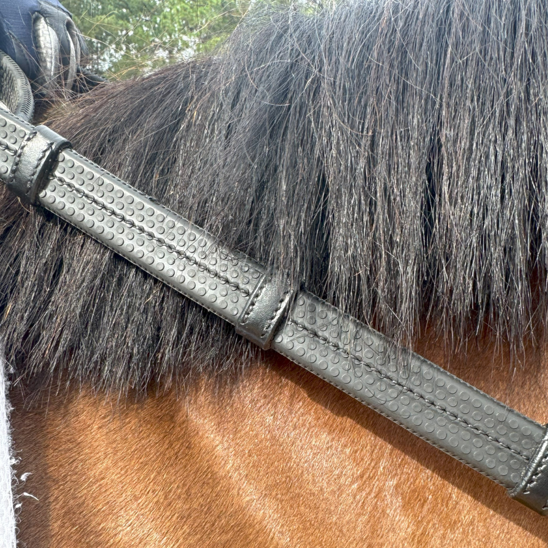 Correct Connect - Super Grip Reins - Heavy Rubber Rein for Ultimate Grip Hand Stops 5" (13cm) Apart