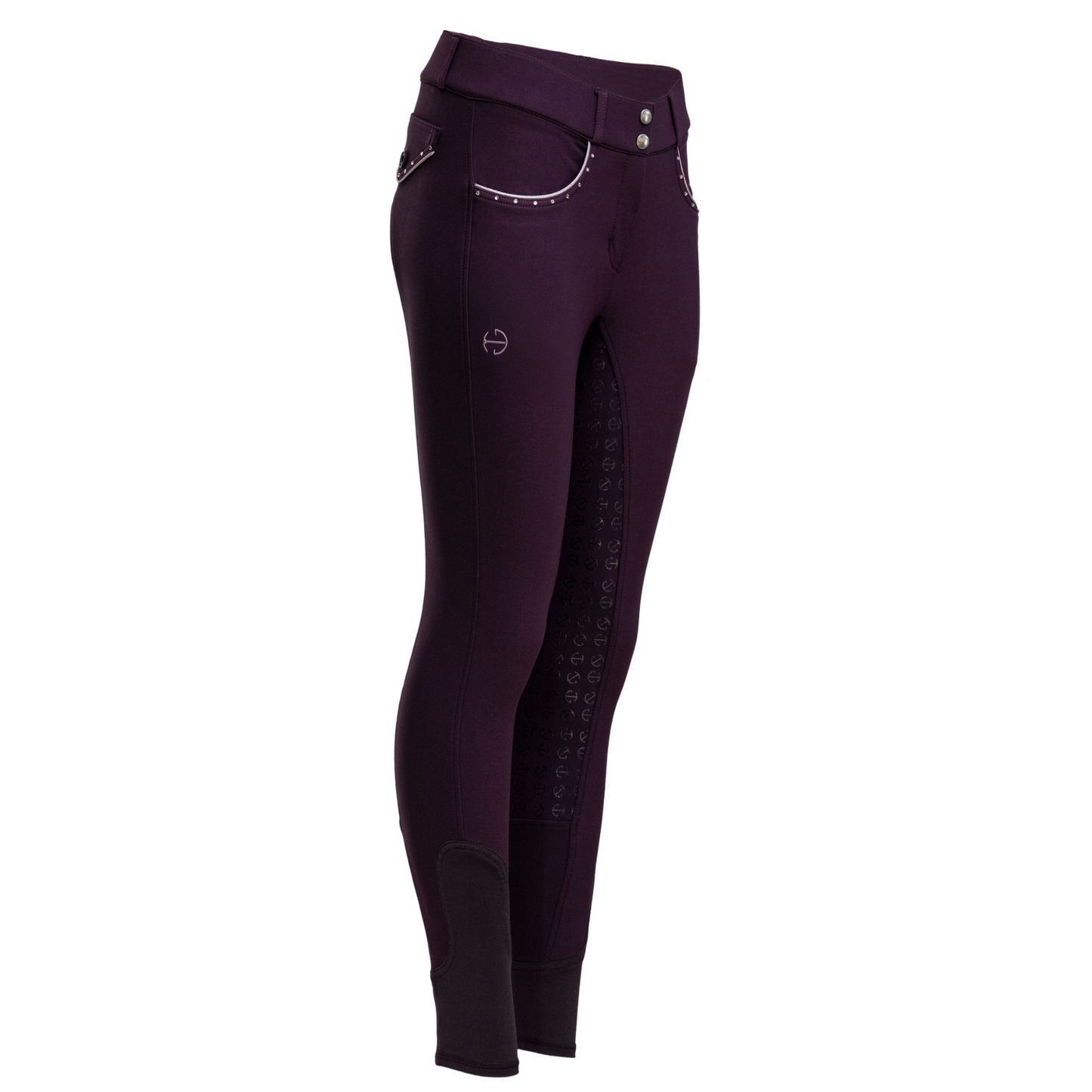 Halter Ego - Evolution Full Seat Breeches - Dark Plum - HIGH WAIST