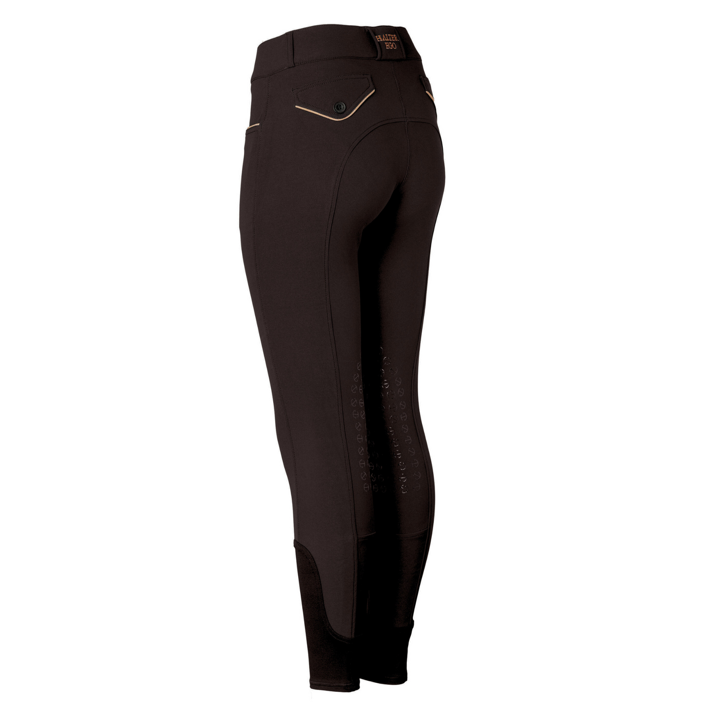 Halter Ego - Evolution Knee Patch Breeches - Black + Rose Gold