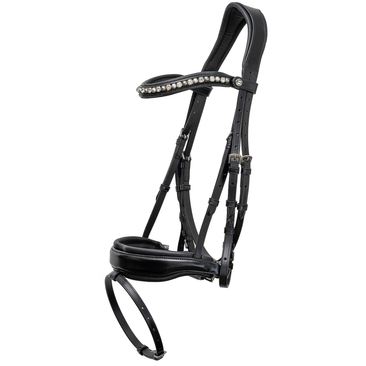 Halter Ego - The Brixton Snaffle Bridle - Black Leather Anatomical Snaffle Bridle