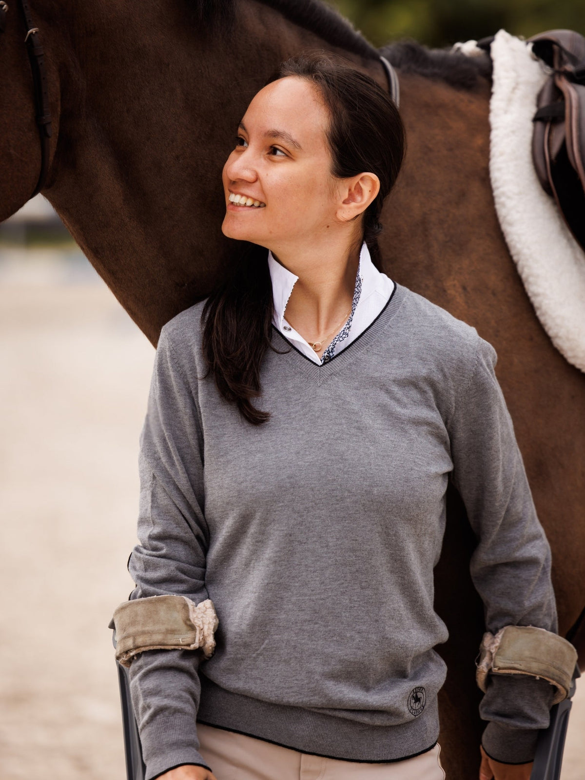 Essex Classics - Bit By Bit Ladies Talent Yarn Straight Collar Short Sleeve Show Shirt
