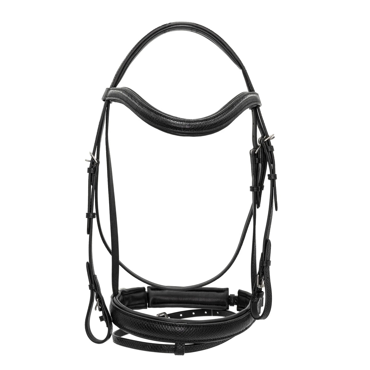 Grewal Equestrian - Viper Snakeskin-Embossed Monocrown Bridle