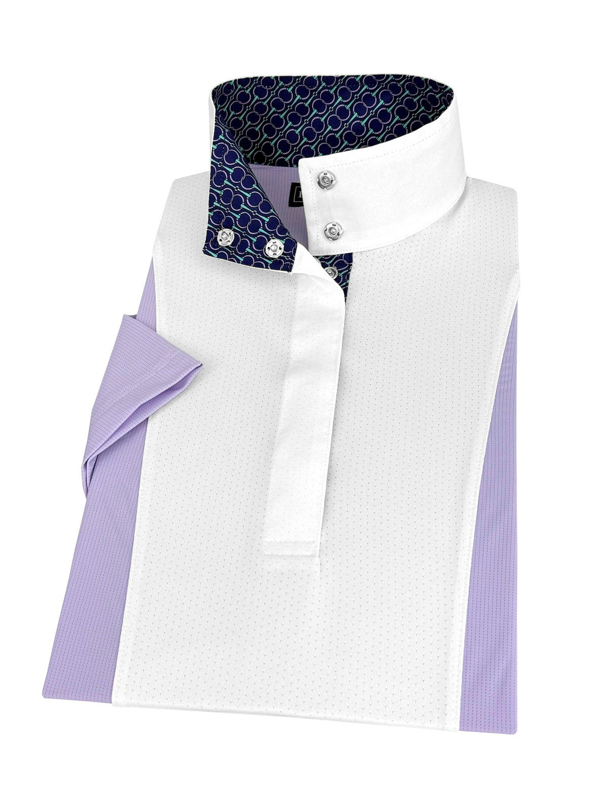Essex Classics - Girls "Luna II" Lilac Short Sleeve Performance Show Shirt with Bits Trim