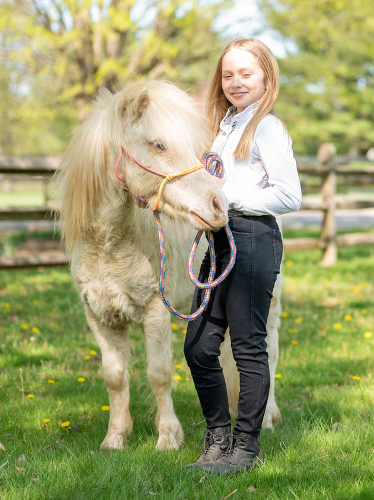 FITS Riding - Girl's Denim Knee Patch Tread Breech