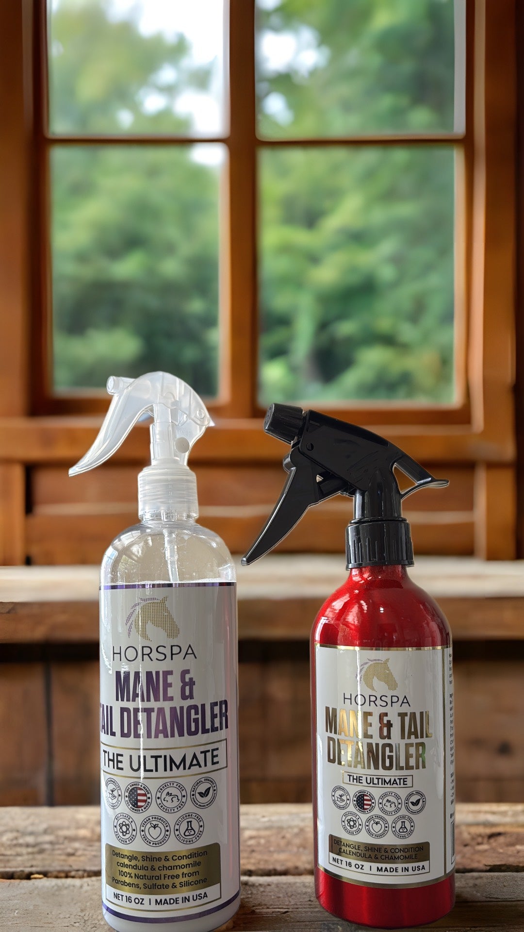 Horspa - Mane & Tail Detangling Spray - The Ultimate Calendula & Chamomile 16oz Aluminum Bottle