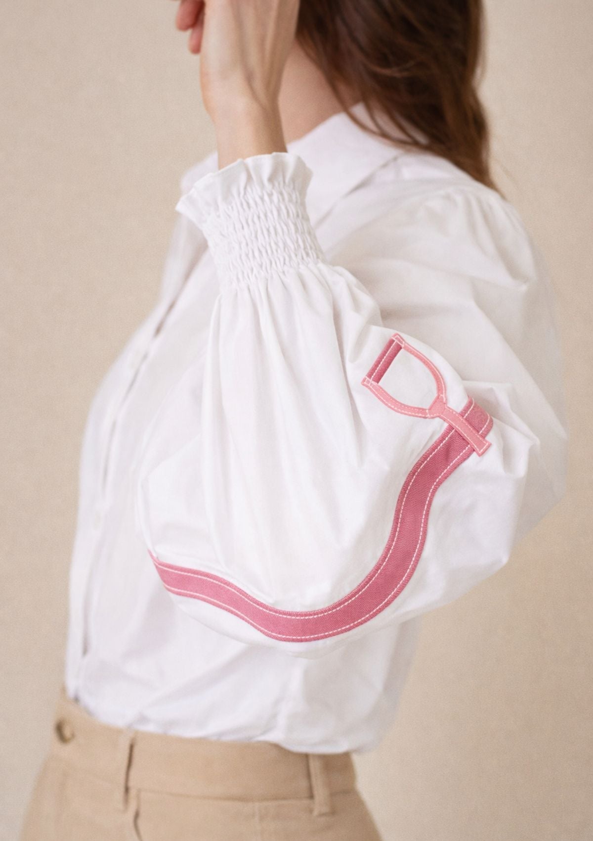 Rönner | Connie Shirt | White | Embroidered Stirrup