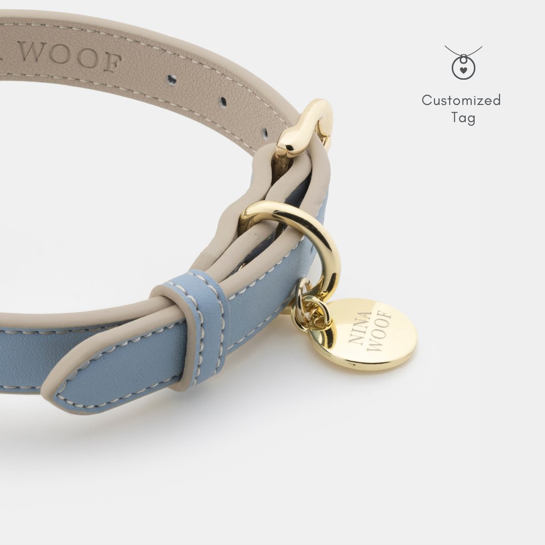 Nina Woof Collar - Air Tag Enabled - Vegan Leather - Cupertino