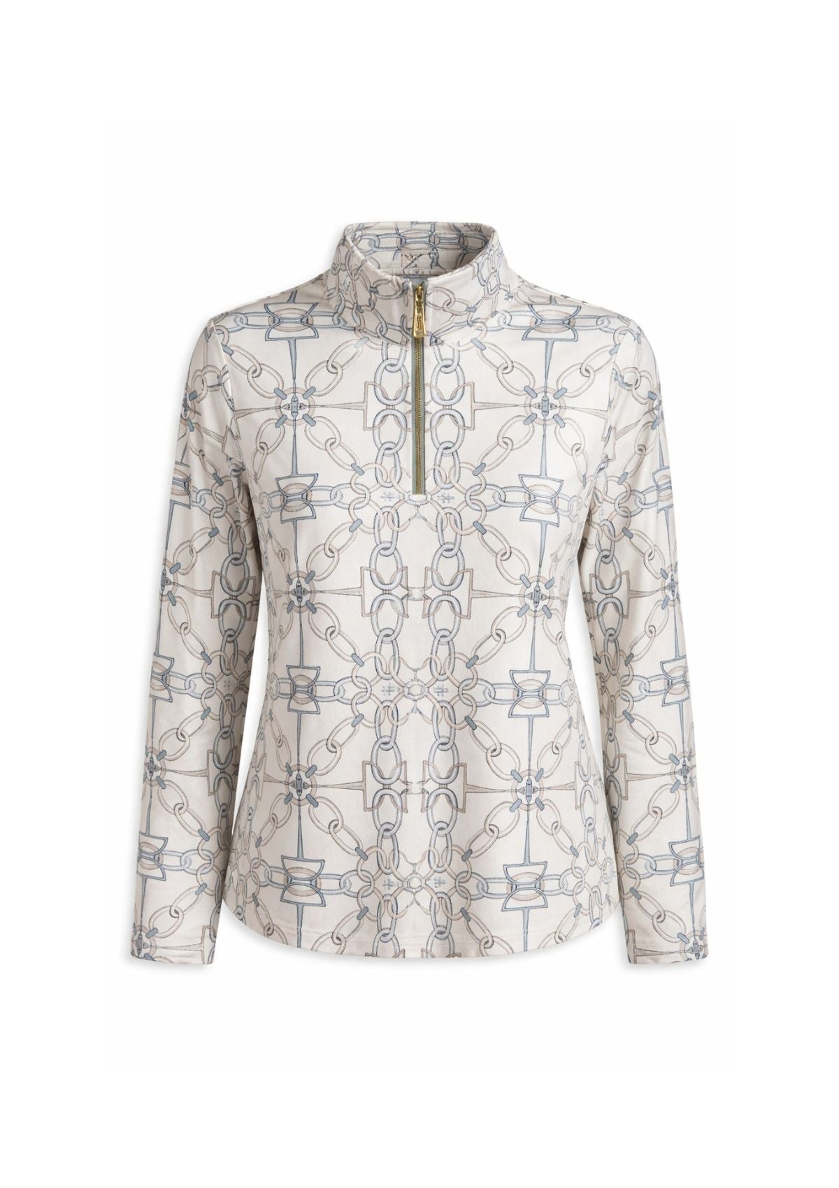Rönner | Harmony Q-Zip | Long Sleeve | Chainlink Print