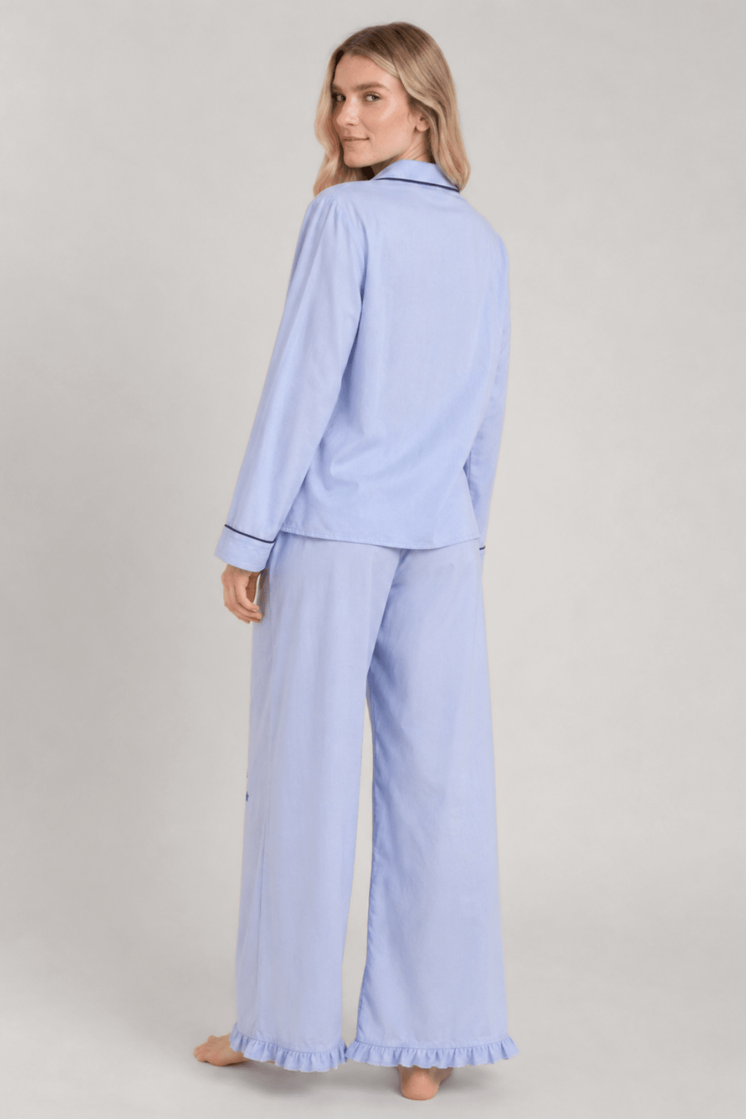 Rönner - Horse Year Pajama - Embroidered - Blue on Blue