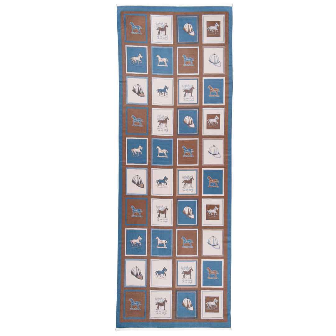 Urban Equestrian Hunt Club - Equestrian Motif Luxe Shawl