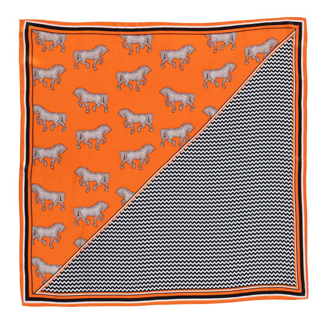 Urban Equestrian Manon - Stylized Equestrian Scarf in Tangerine