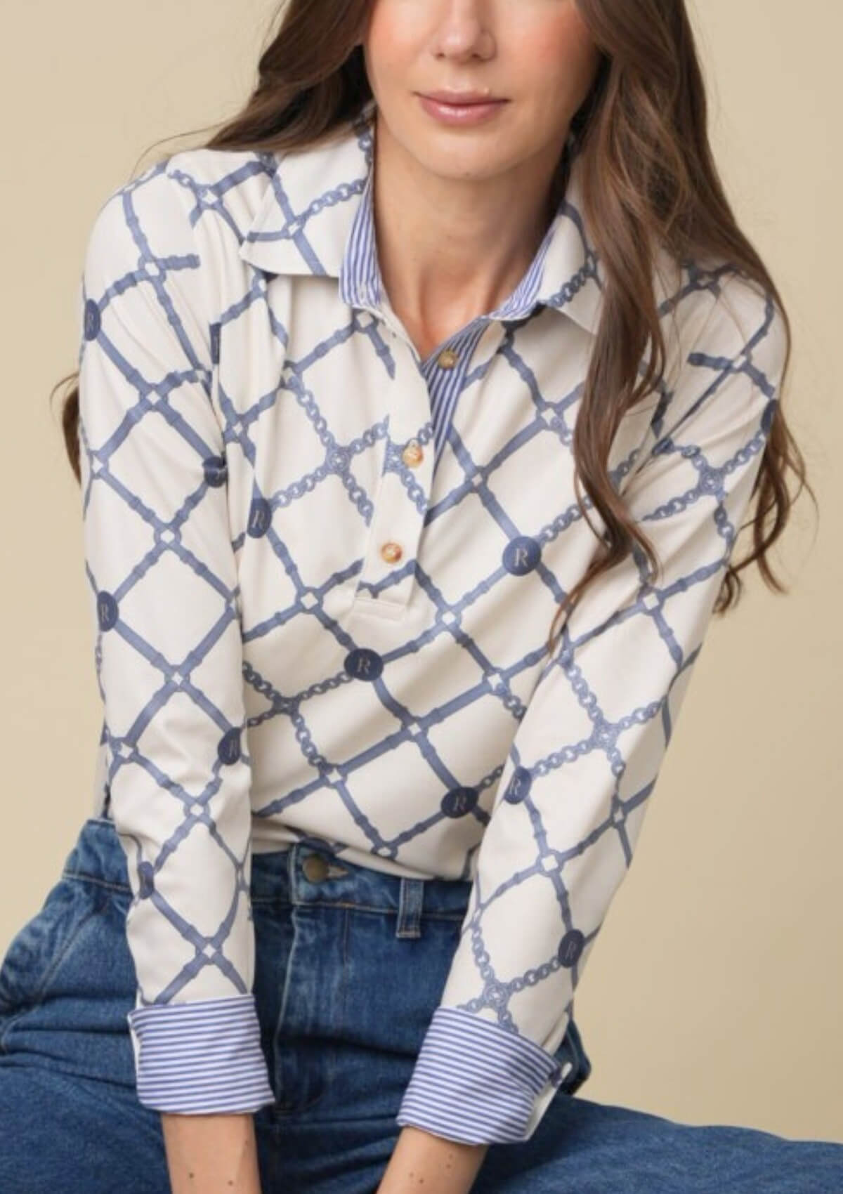 Rönner | Mulberry Polo-Shirt | Long Sleeve | Beltina Print