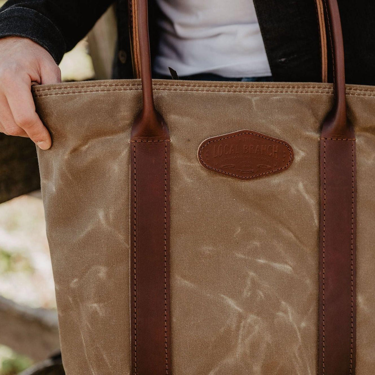 The Local Branch - Voyager Waxed Canvas Tote - USA Made