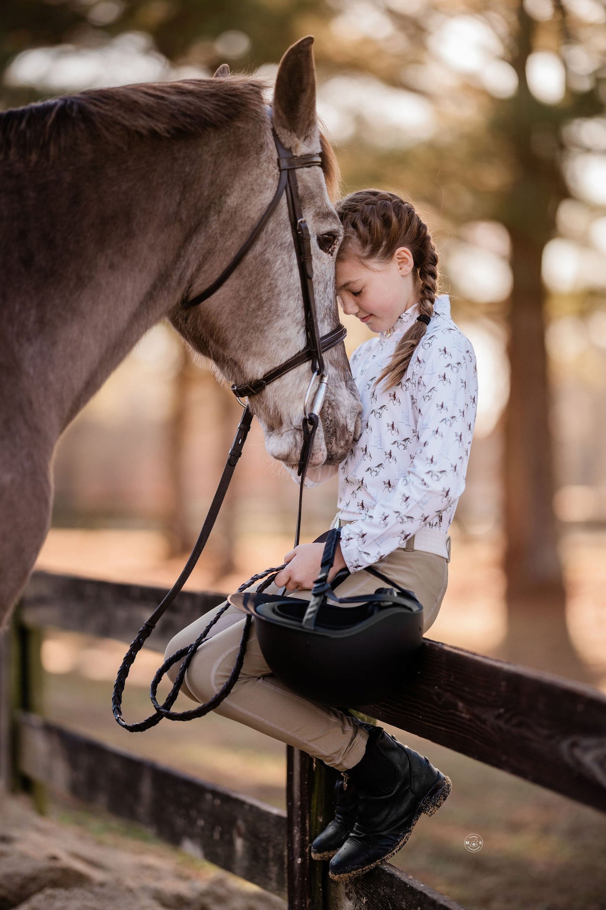 The Proper Fox - Youth Grey Horse Sun Shirt