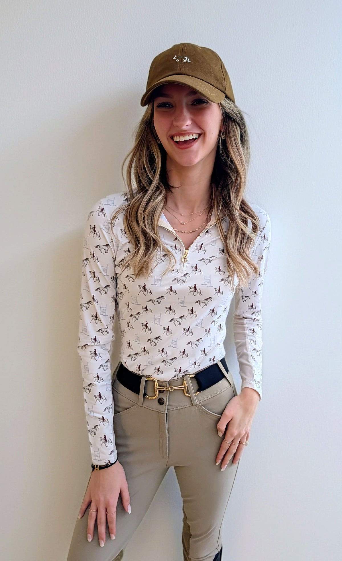 The Proper Fox - Ladies Grey Horse Sun Shirt