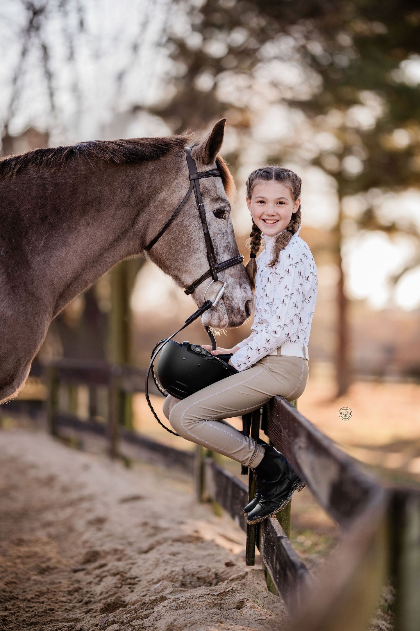 The Proper Fox - Youth Grey Horse Sun Shirt