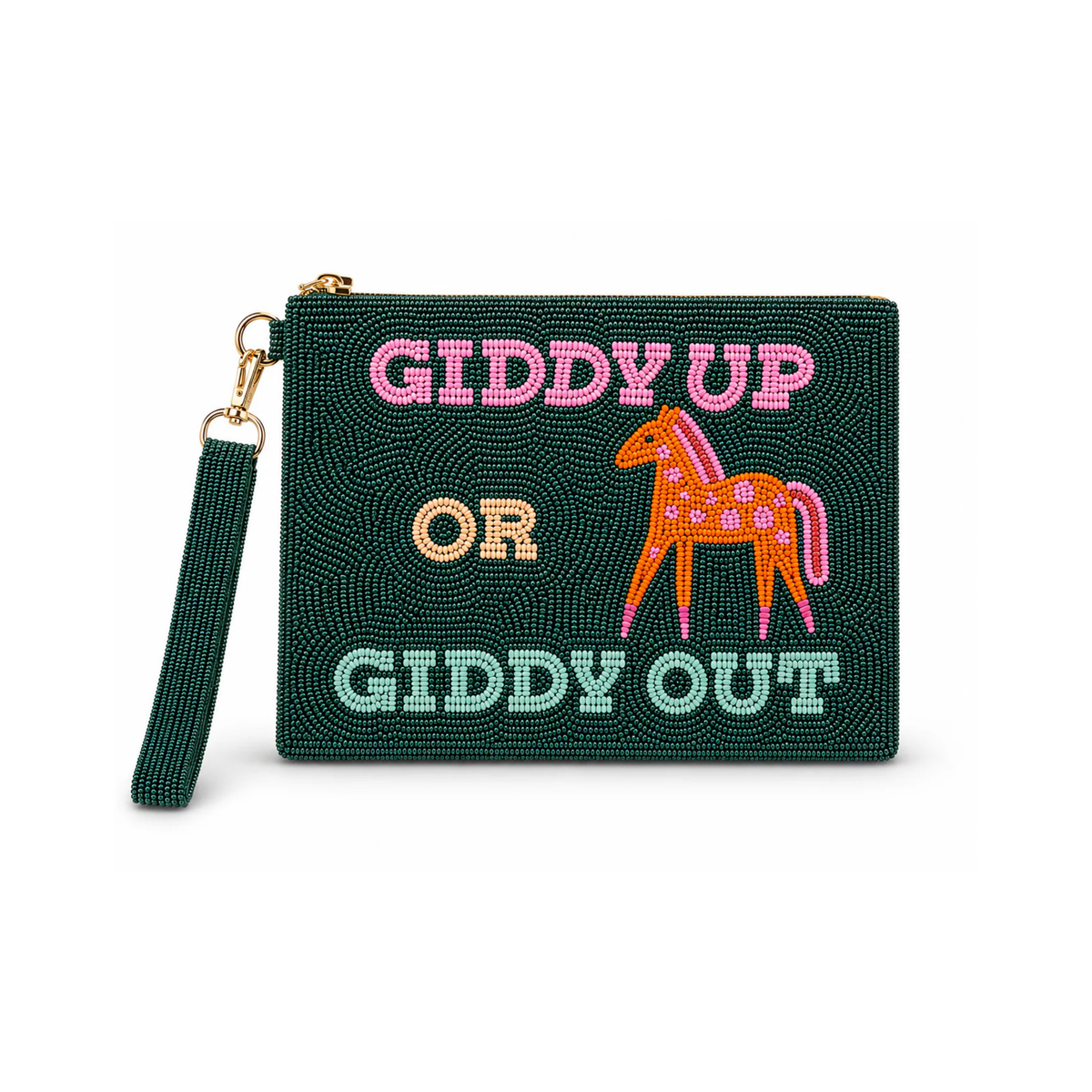 Tucker Tweed - Giddy Up or Giddy Out Medium Beaded Pouch