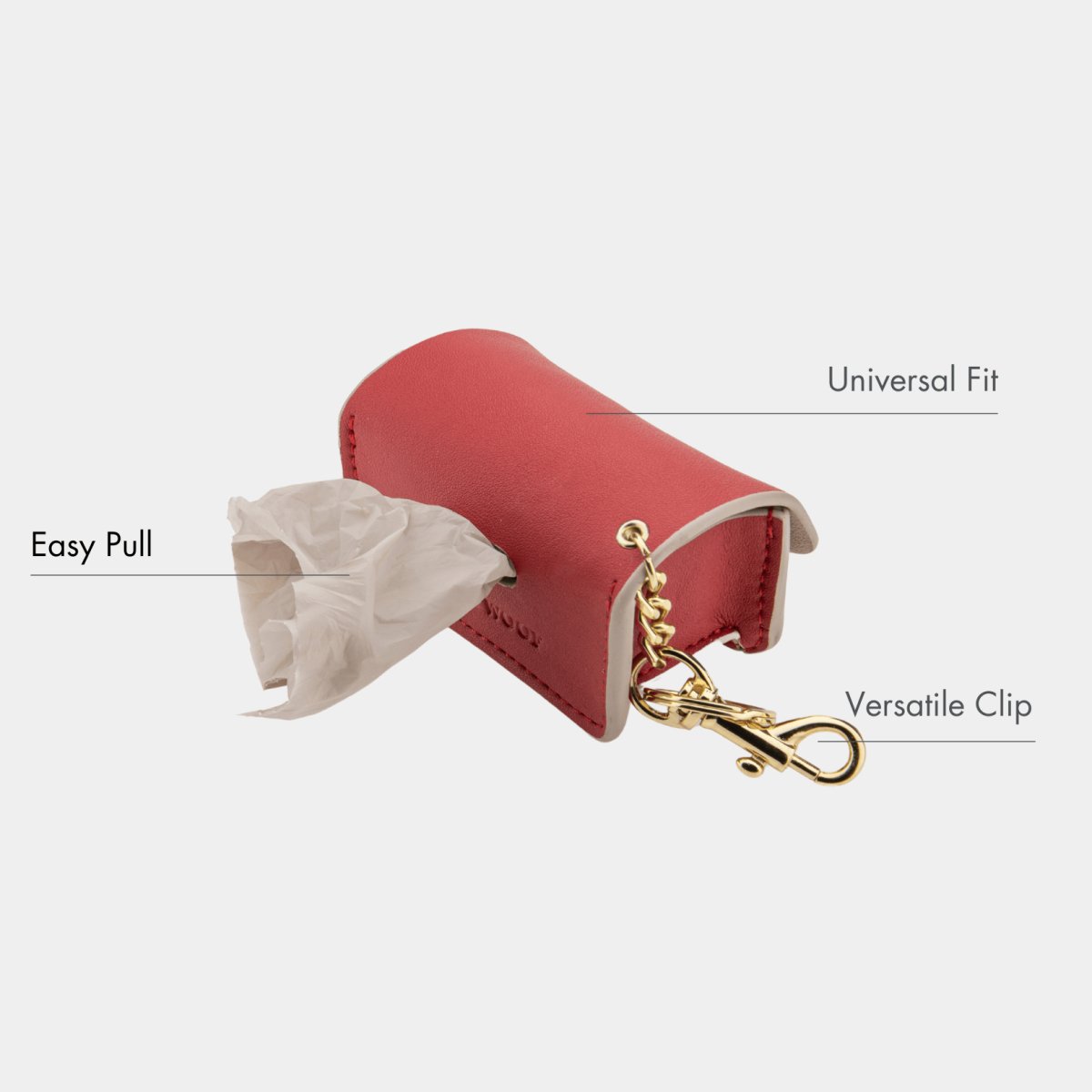 Nina Woof Waste Bag Holder - Vegan Leather - Bag Dispenser