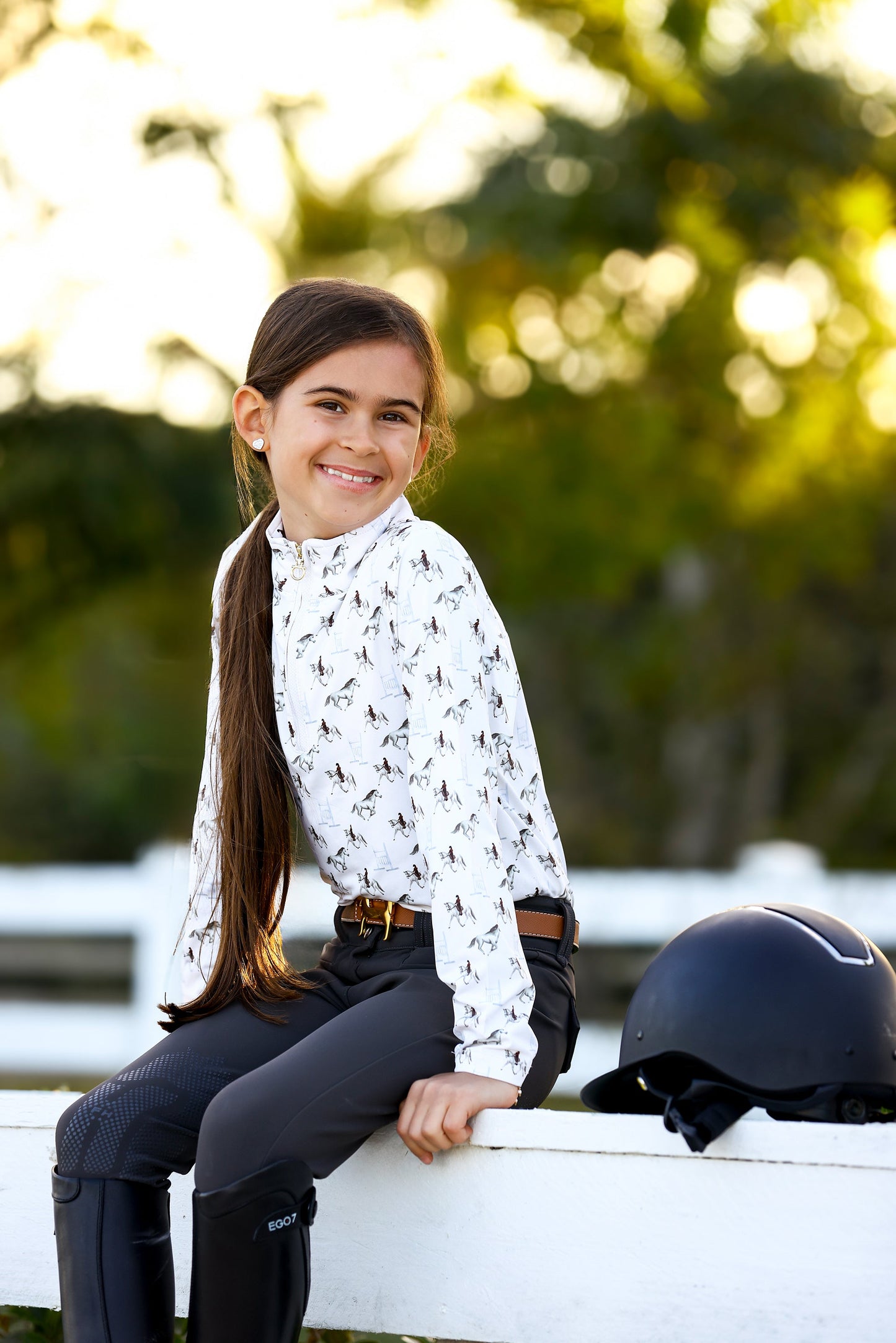 The Proper Fox - Youth Grey Horse Sun Shirt