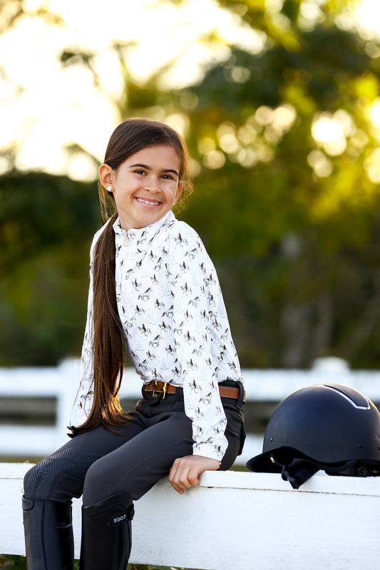 The Proper Fox - Youth Grey Horse Sun Shirt